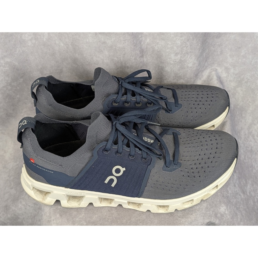 On Running Cloudswift Navy Grey Mens Road Running Shoes US M12‎ EU47 Low Top - Picture 3 of 6